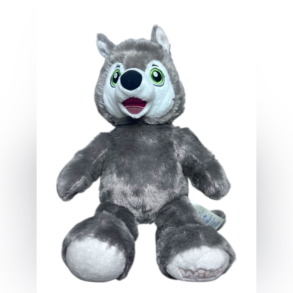 Build-A-Bear Wiley the Wolf 16" Gray Plush Great Wolf Lodge BAB w/Shirt & Shorts - Picture 5 of 12